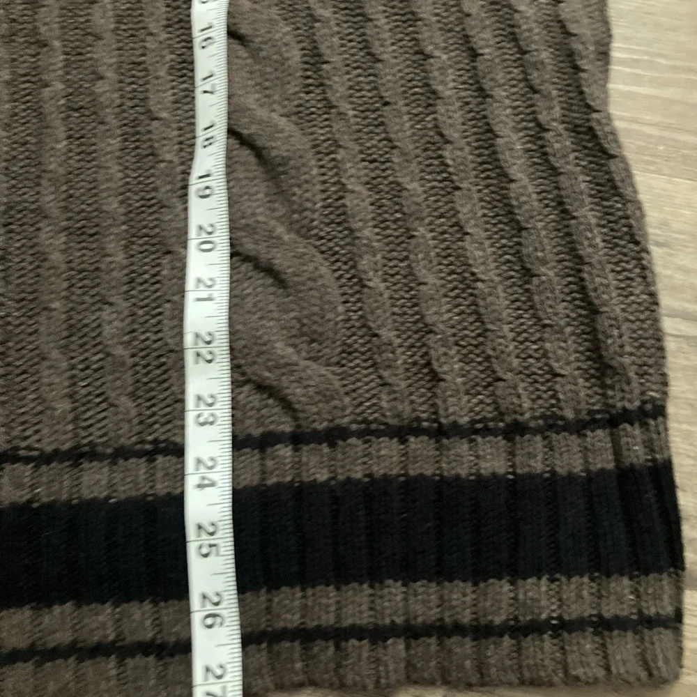 BANANA REPUBLIC Cable Knit Sweater Men's Size Large‎ Brown Rabbit Hair Cotton